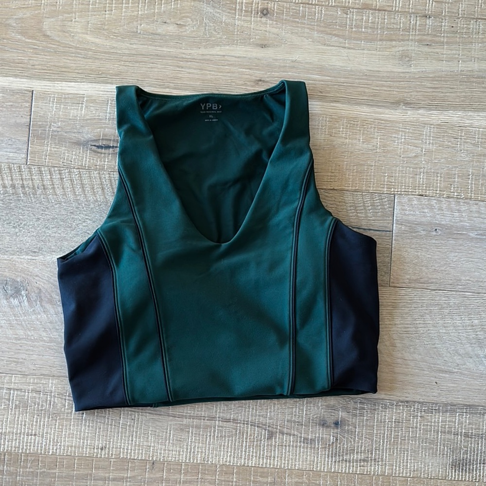 A&F YPB Green and Black Athletic Tank Top